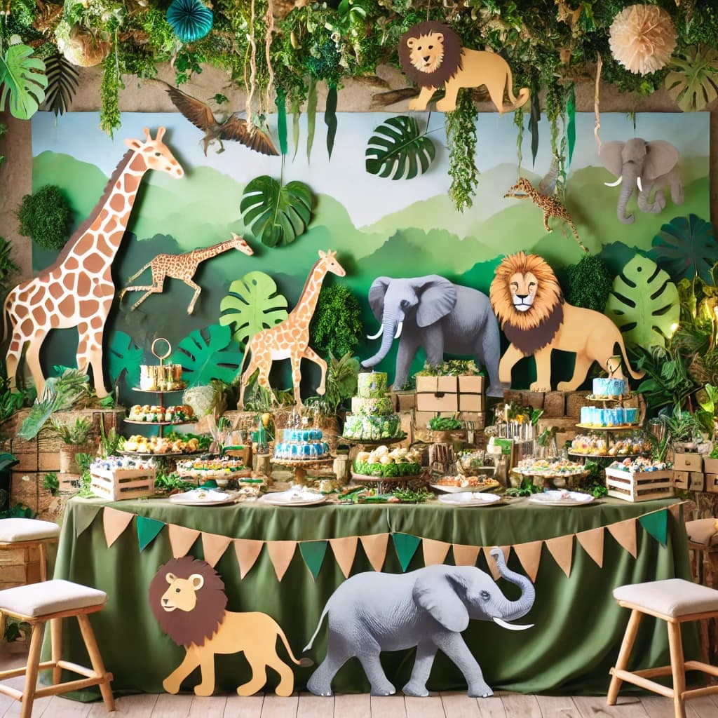 Referência visual de festa Safari