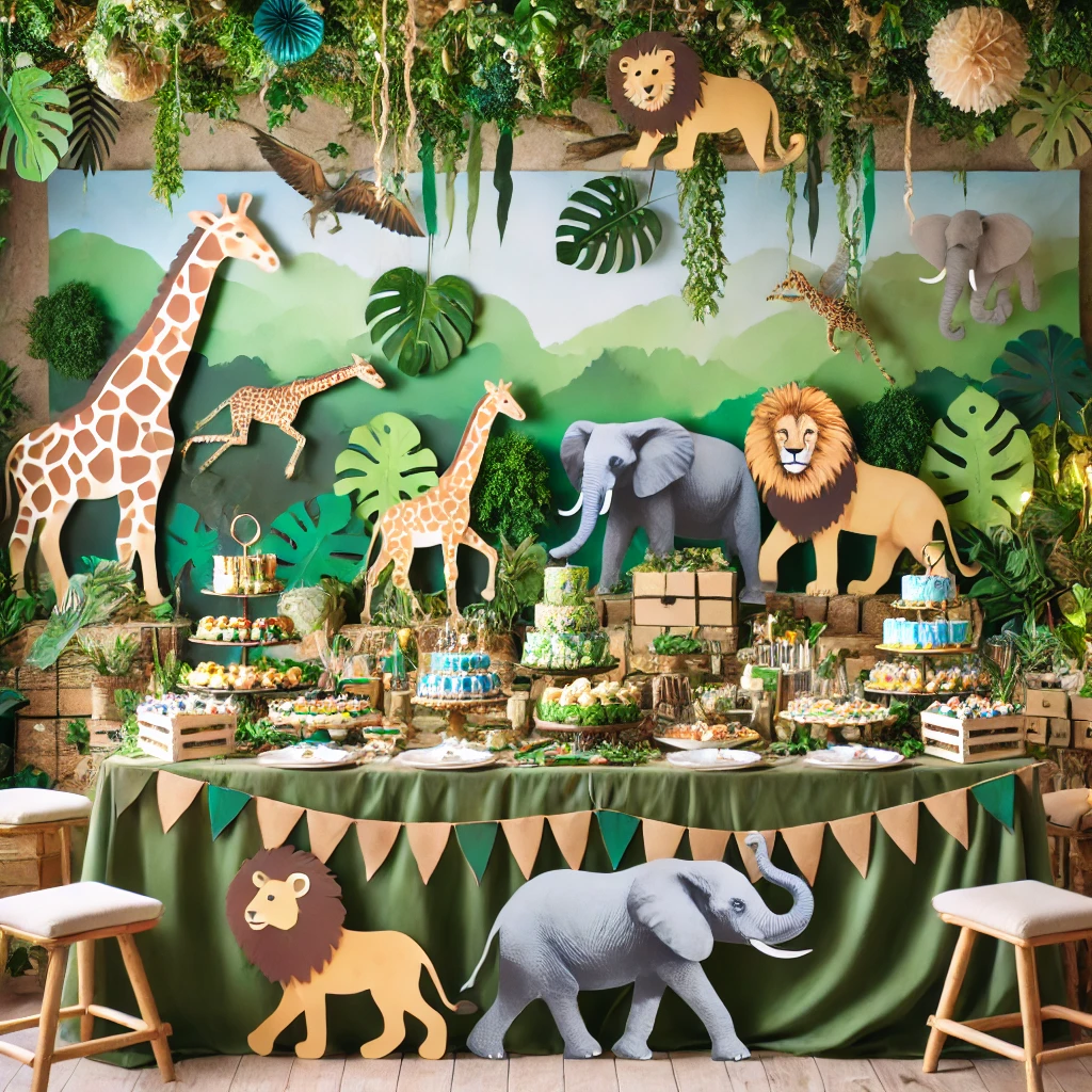 Referência visual de festa Safari
